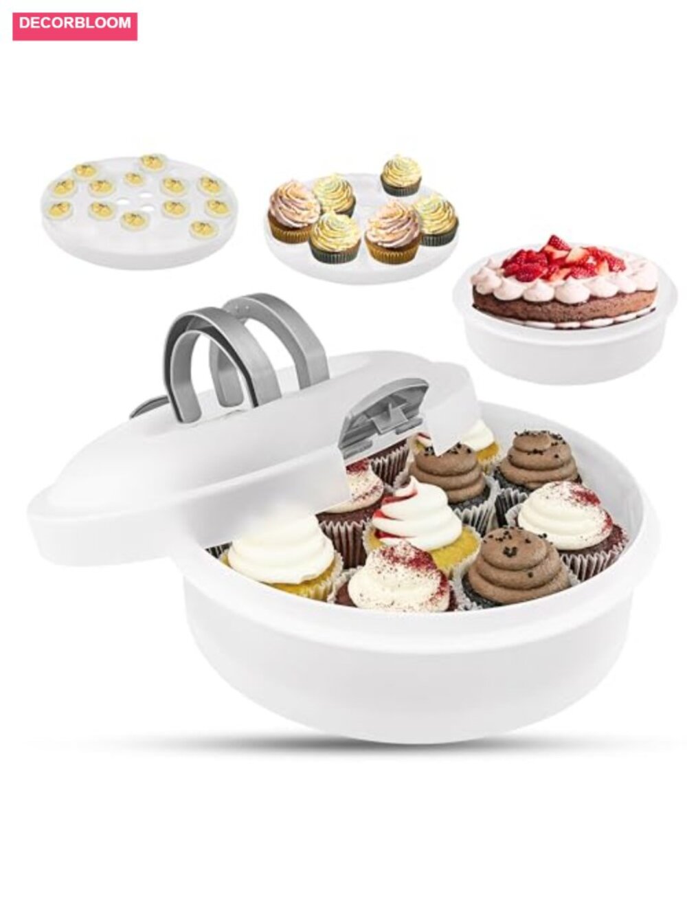 Plastic 3-in-1 Pie Carrier with Lid and Handle